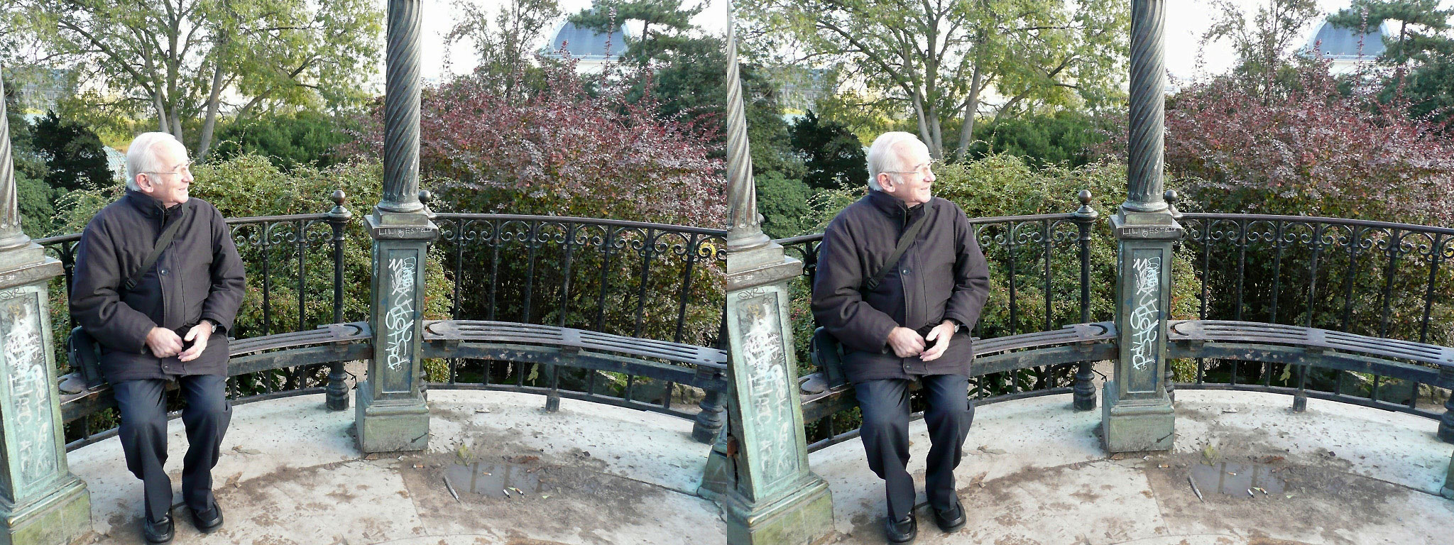 Roger admire le paysage
