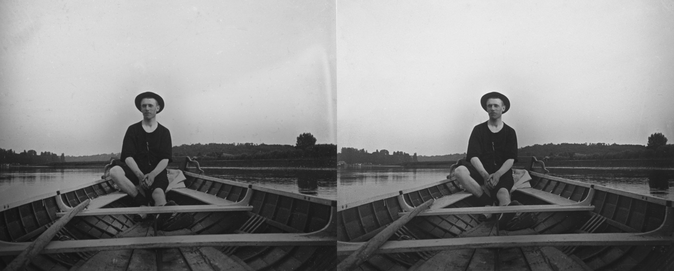 Victor sur bateau