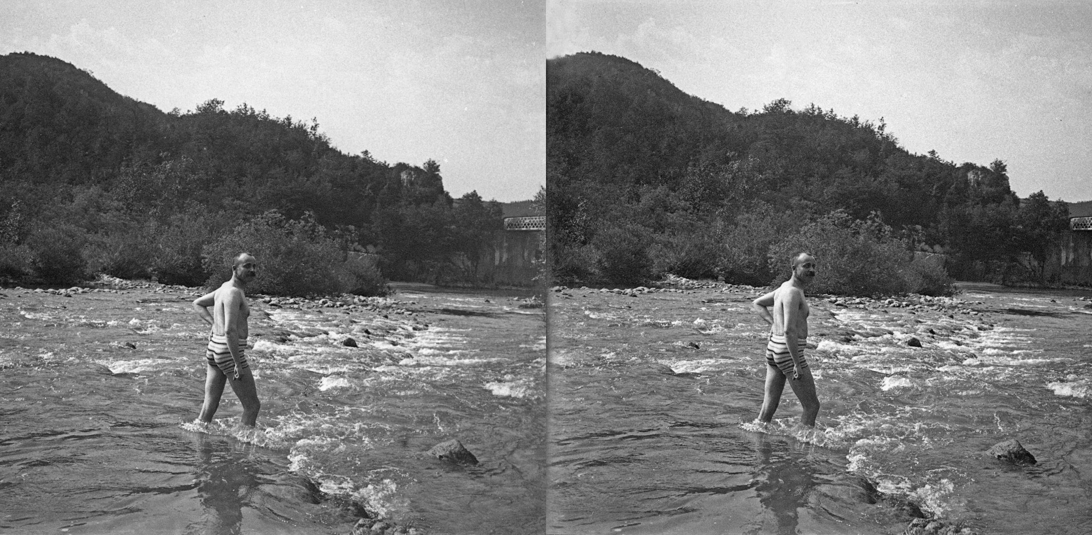 Baignade au pont de la Pile