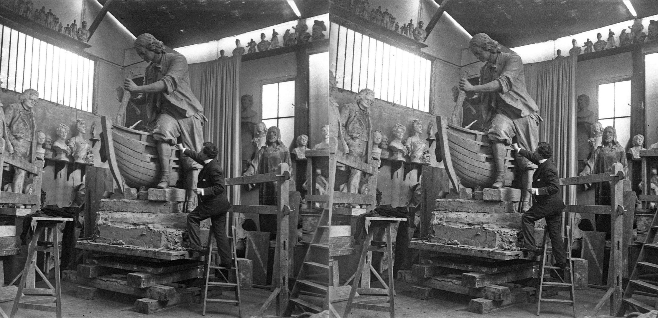 Mr Bernstam dans son atelier