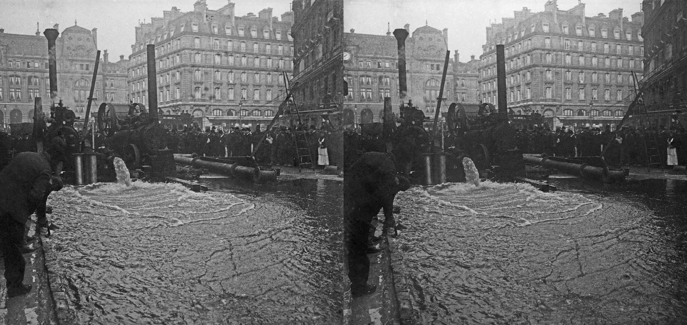 Inondations, Pompe rue de l'Arcade
