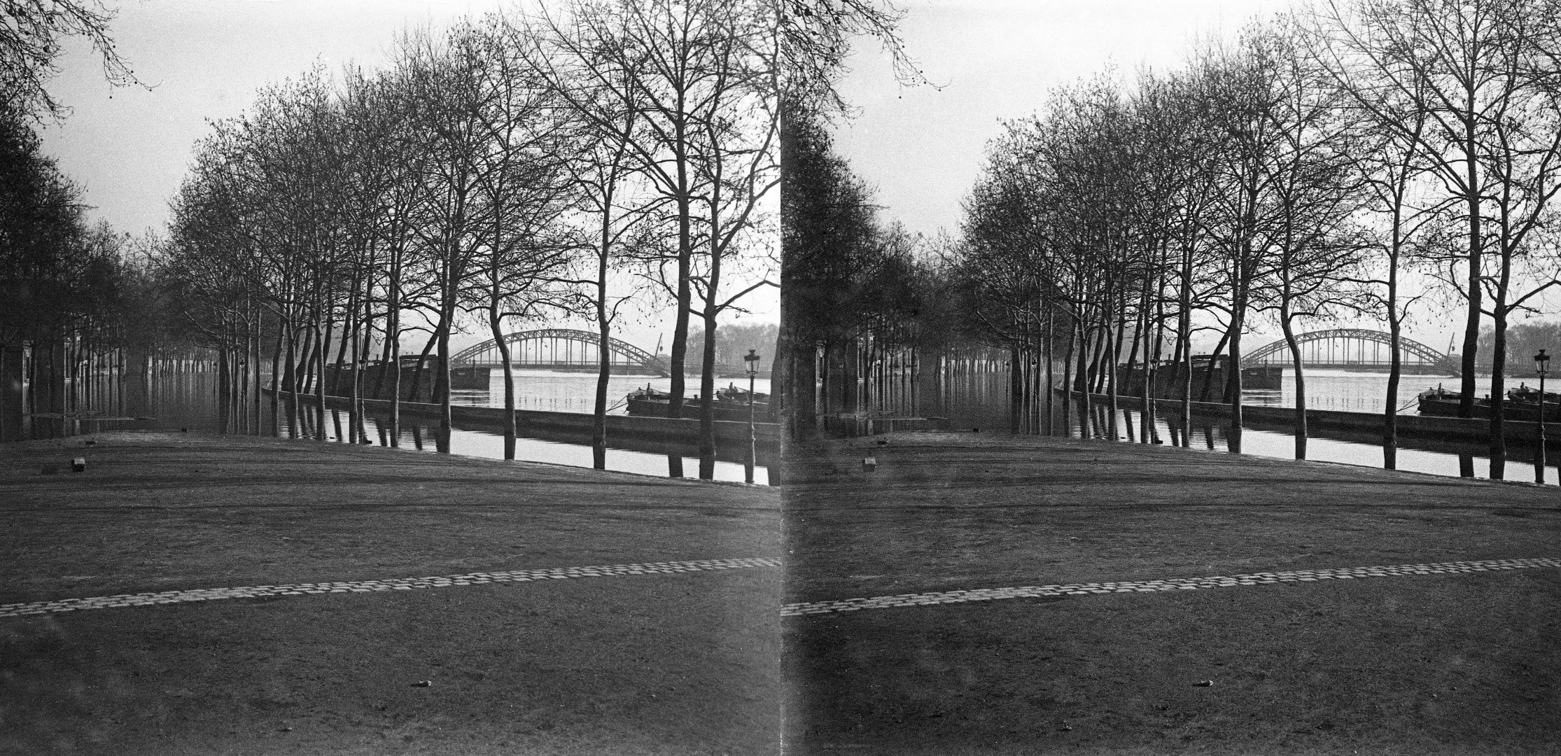 Inondations, quai de Billy