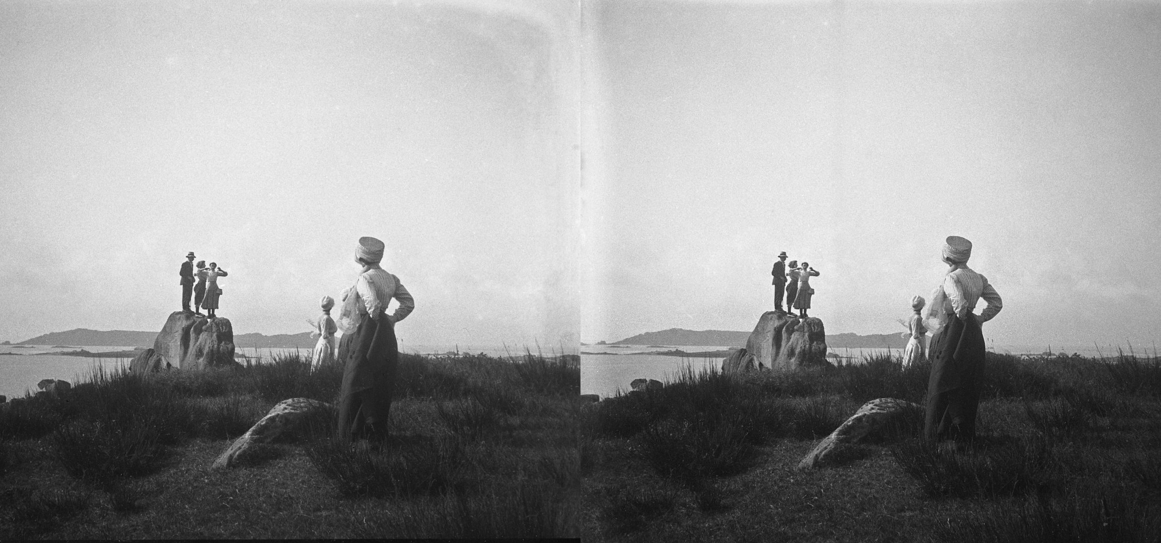 Groupe sur rocher à Kérellec
