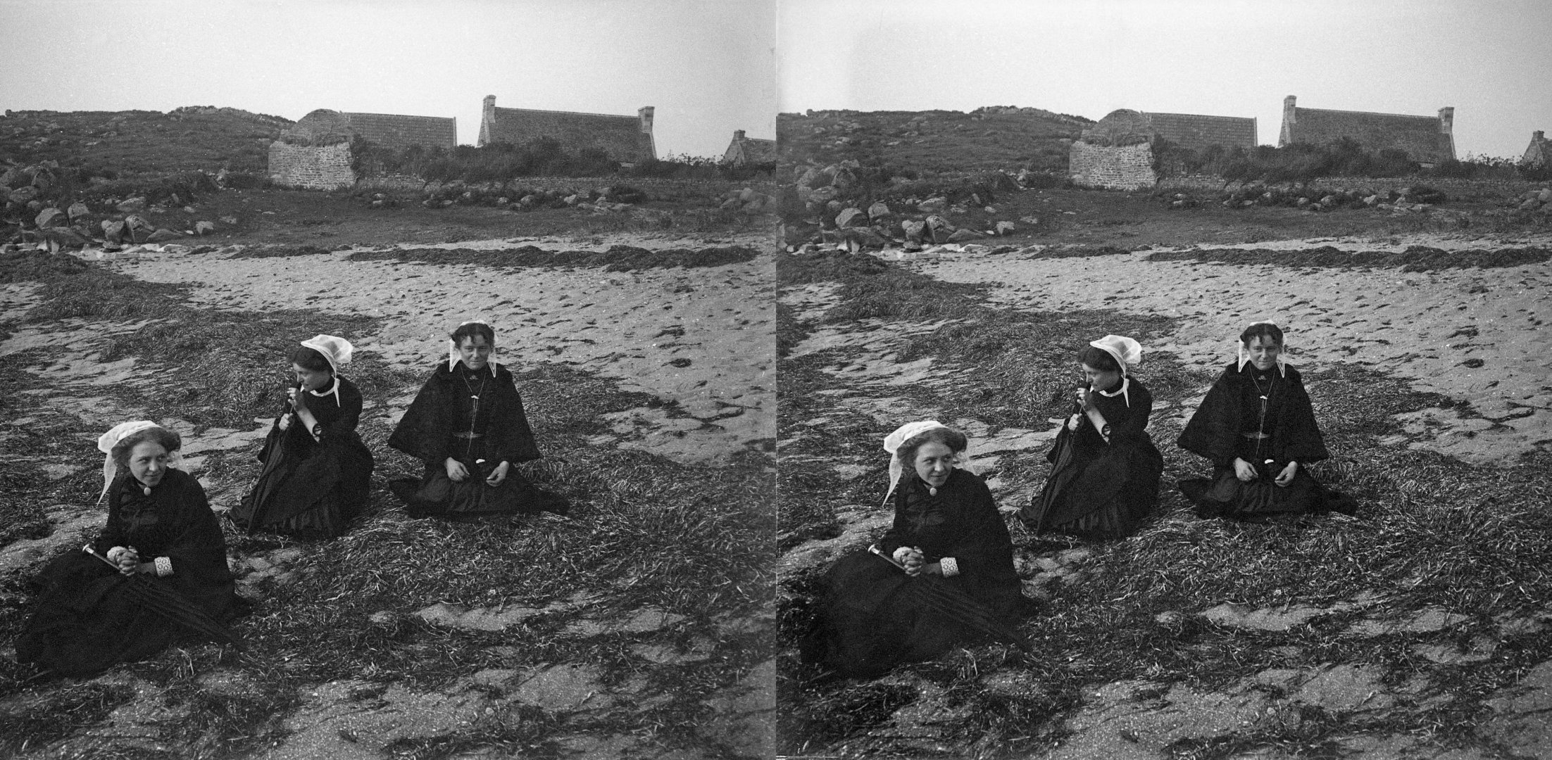 Janina et Marguerite, plage de Kérellec